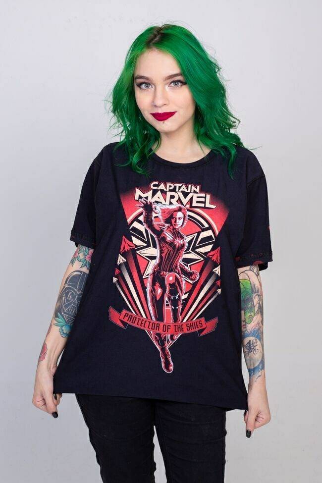 Productos Camiseta Dupla Face Captain Marvel Goose 