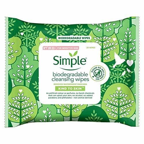 Toallitas limpiadoras biodegradables Simple, 20 hojas