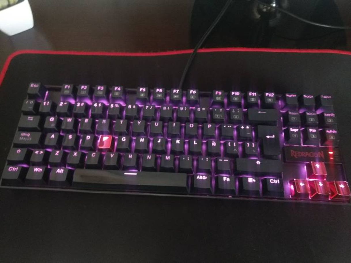 Electrónica Redragon K552-UK KUMARA Rojo RGB LED Teclado mecánico retroiluminado 87 Teclas Teclado