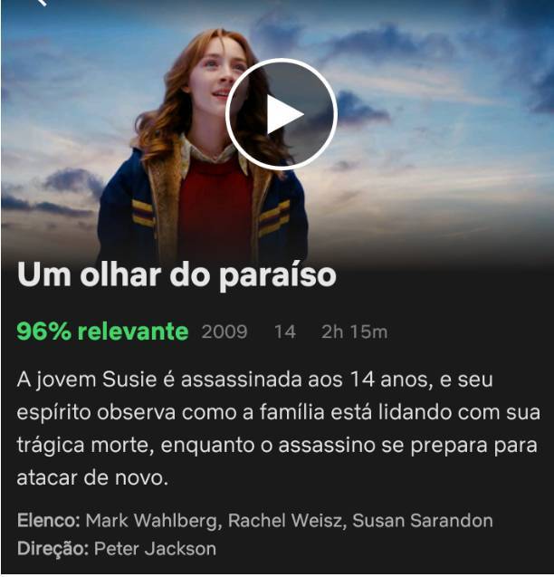 Película Recomendo muito, tem na Netflix 🥴