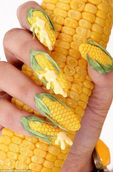 Moda Unhas de milho 🤪🌽😋😋