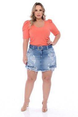 Social Saia jeans e blusa🧥💙