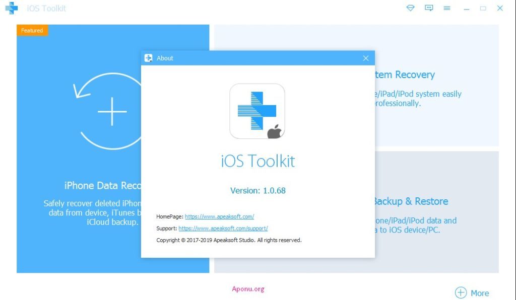 App Apeaksoft Ios Recovery