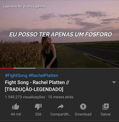 Fight Song - Rachel Platten // [TRADUÇÃO-LEGENDADO] - YouTube