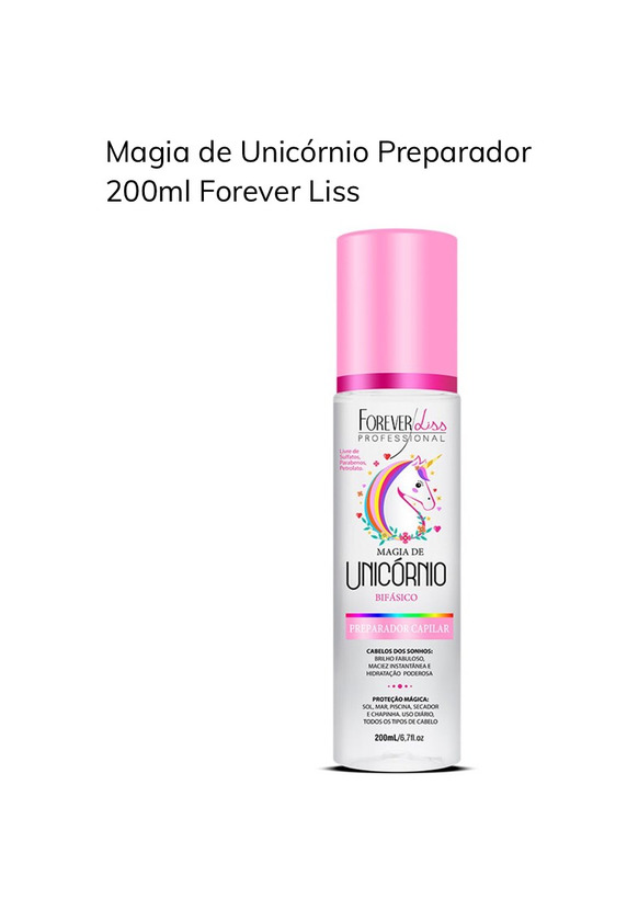 Productos Magia de Unicórnio Preparador Capilar 200ml Forever Liss ...