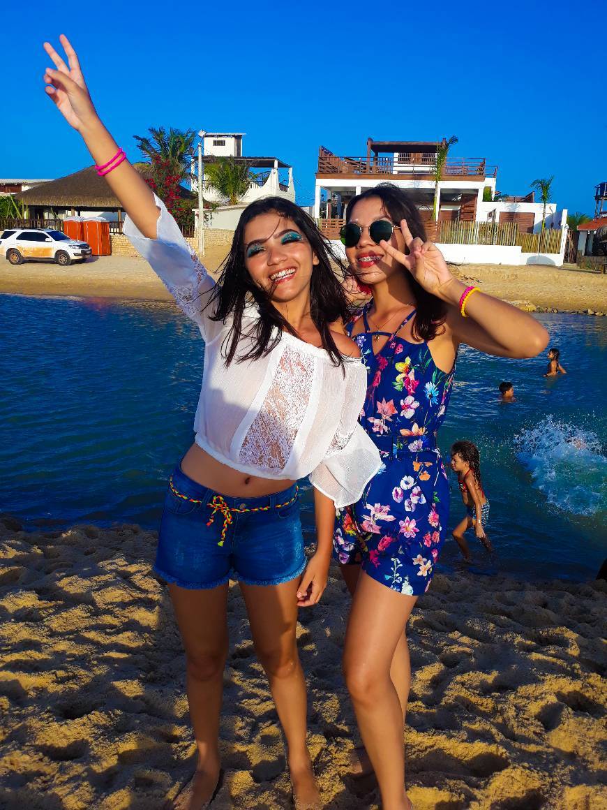 Foto espontânea na praia