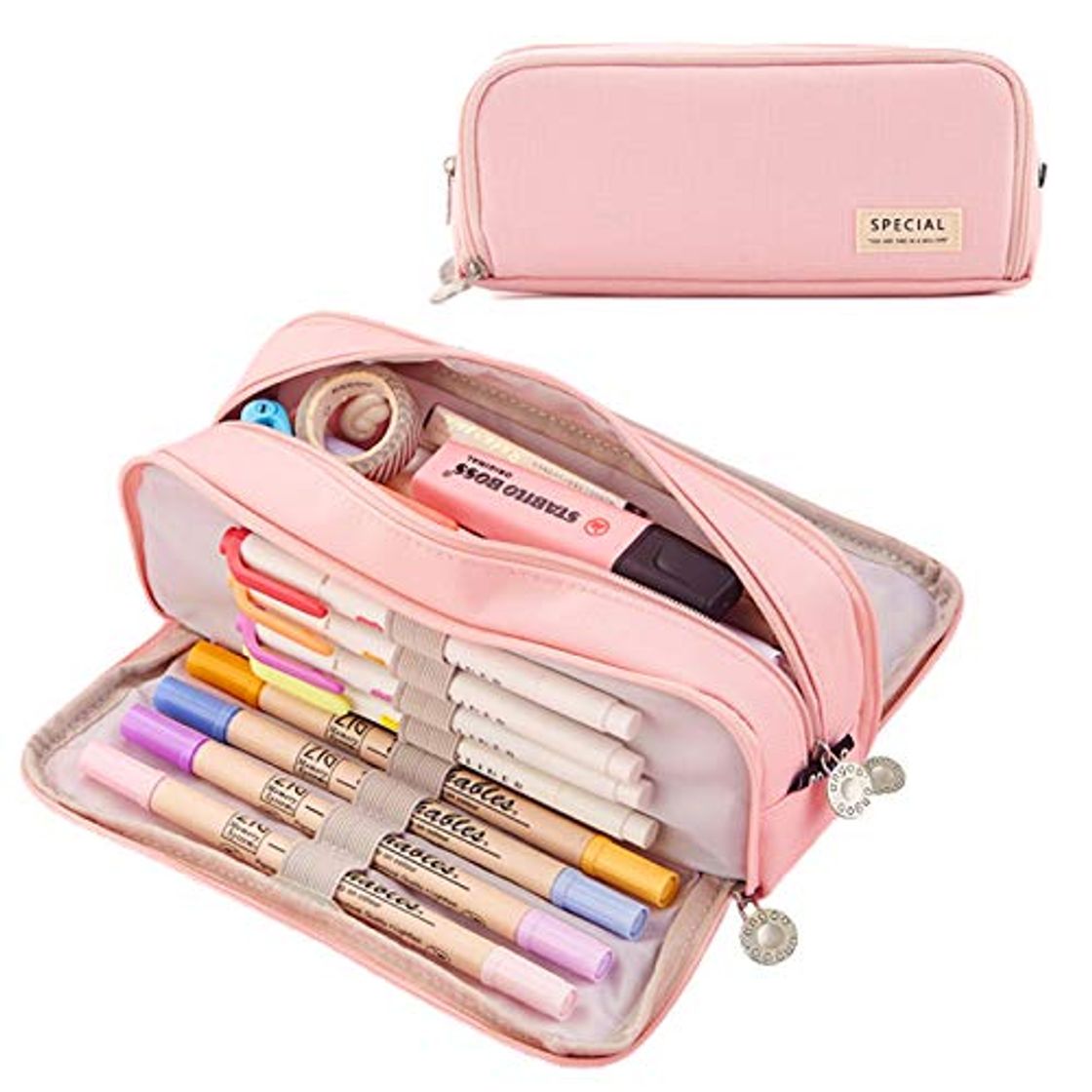 Social Estuche de lápices,estuche escolar,portátil Estuche de lápices,Estuches de Lápices de Gran Capacidad,Bolsa