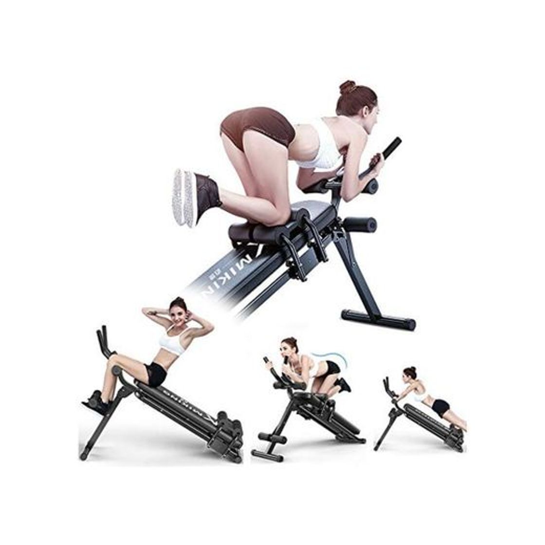 Social SportPlus Tabla Plegable para Ejercicios Abdominales con Ordenador de Entrenamiento – Fitness