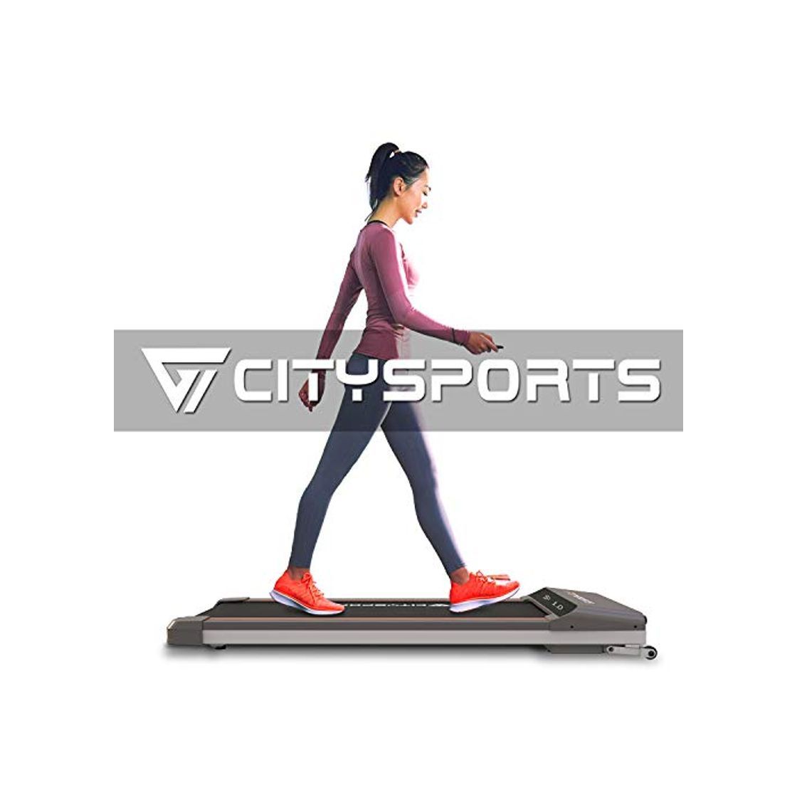 Social CITYSPORTS Cinta de Correr Caminar Eléctrica Caminadora Plegable Debajo del Escritorio, Cinta