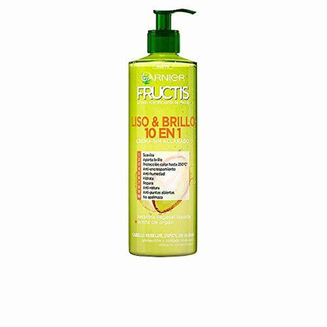 Producto FRUCTIS LISO & BRILLO 10 EN 1 crema sin aclarado 400 ml