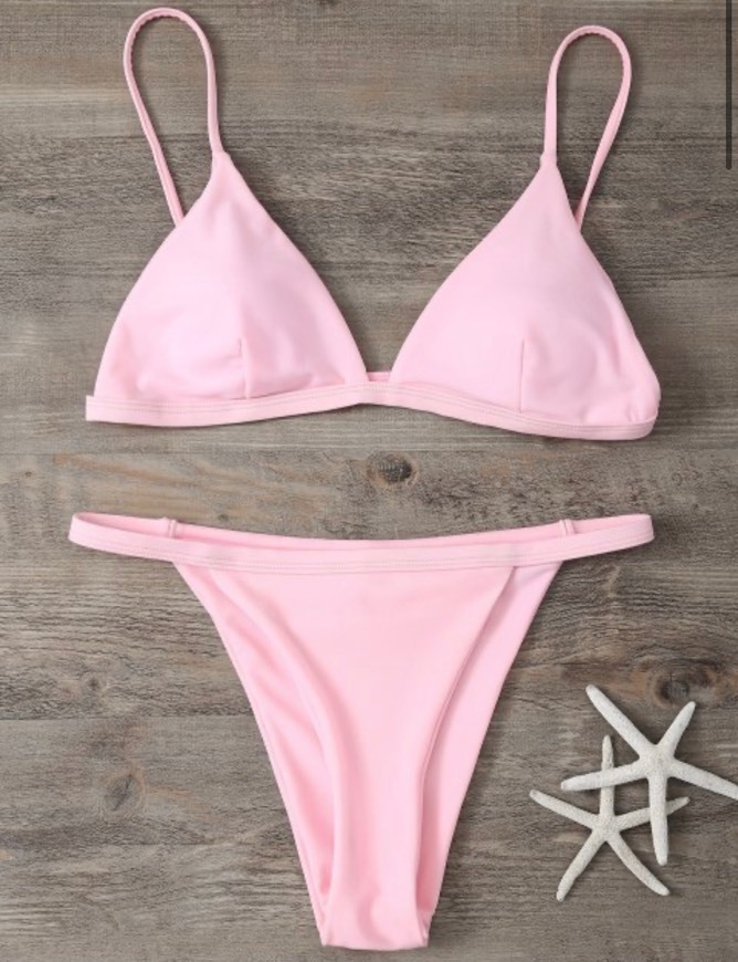 Social Biquíni rosa triângulo 