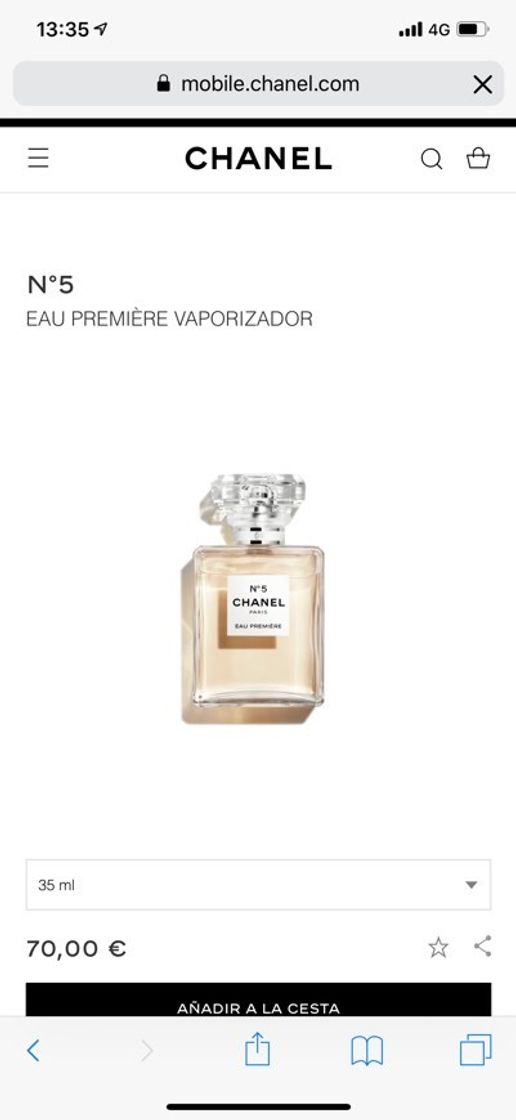 Product Chanel n5 Eau premiere