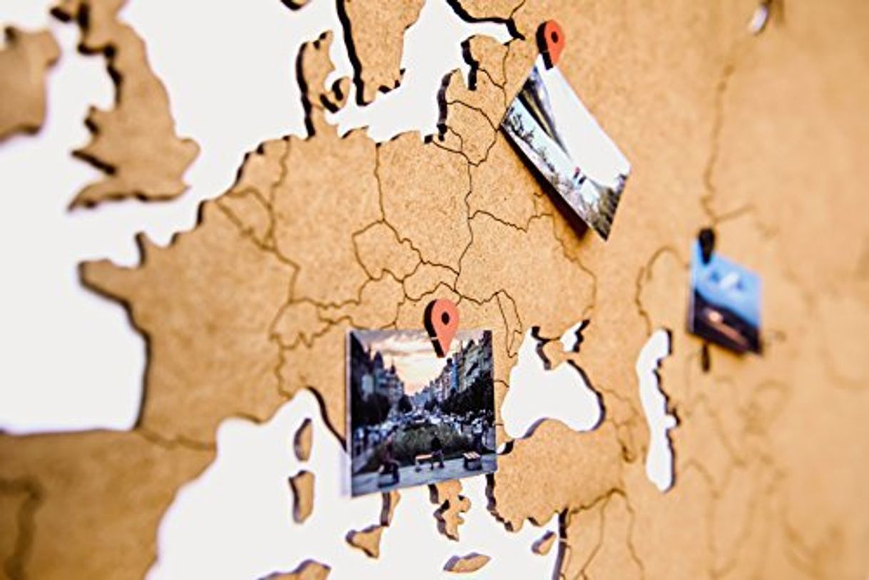 Social MiMi Innovations - Decoración de pared de mapa del mundo de ...