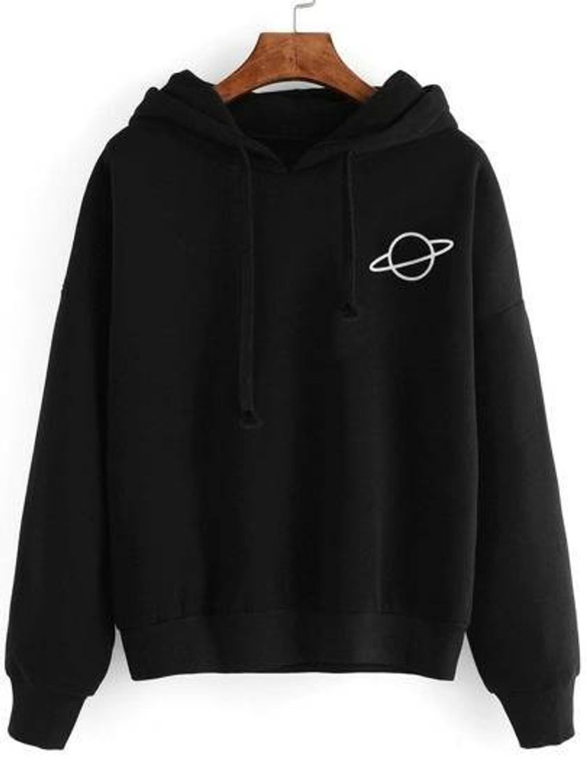 Social MOLETOM COM CAPUZ E PLANETA ESTAMPADO