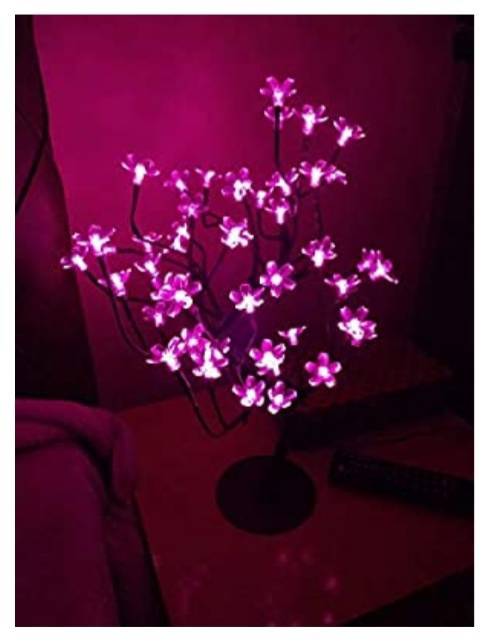 Luminária Árvore Flor De Cerejeira 48 Leds Abajur Bivolt Ros