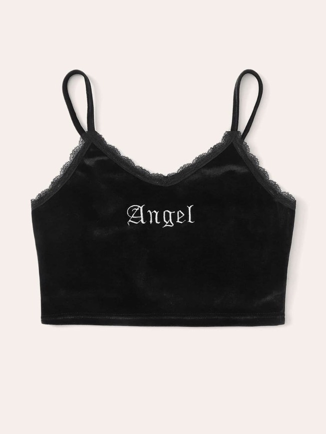 Moda top preto angel