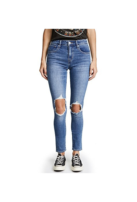Social Levi 's 721 High Rise de la Mujer Distressed Skinny Jeans