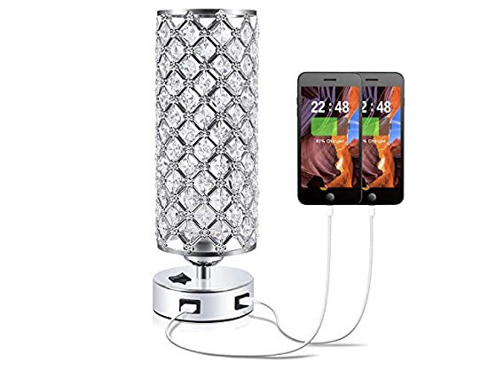 Social Crystal lamp with charging port