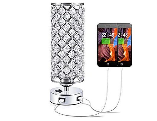 Crystal lamp with charging port