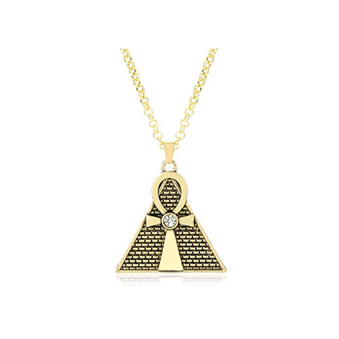 Fashion SWAOOS Collar Colgante De Triángulo Geométrico Collar De Película Egipcia Diseño De Cruce Joyería Egipto Pirámide Todo Lo Que Ve Mal De Ojo Collar Masculino