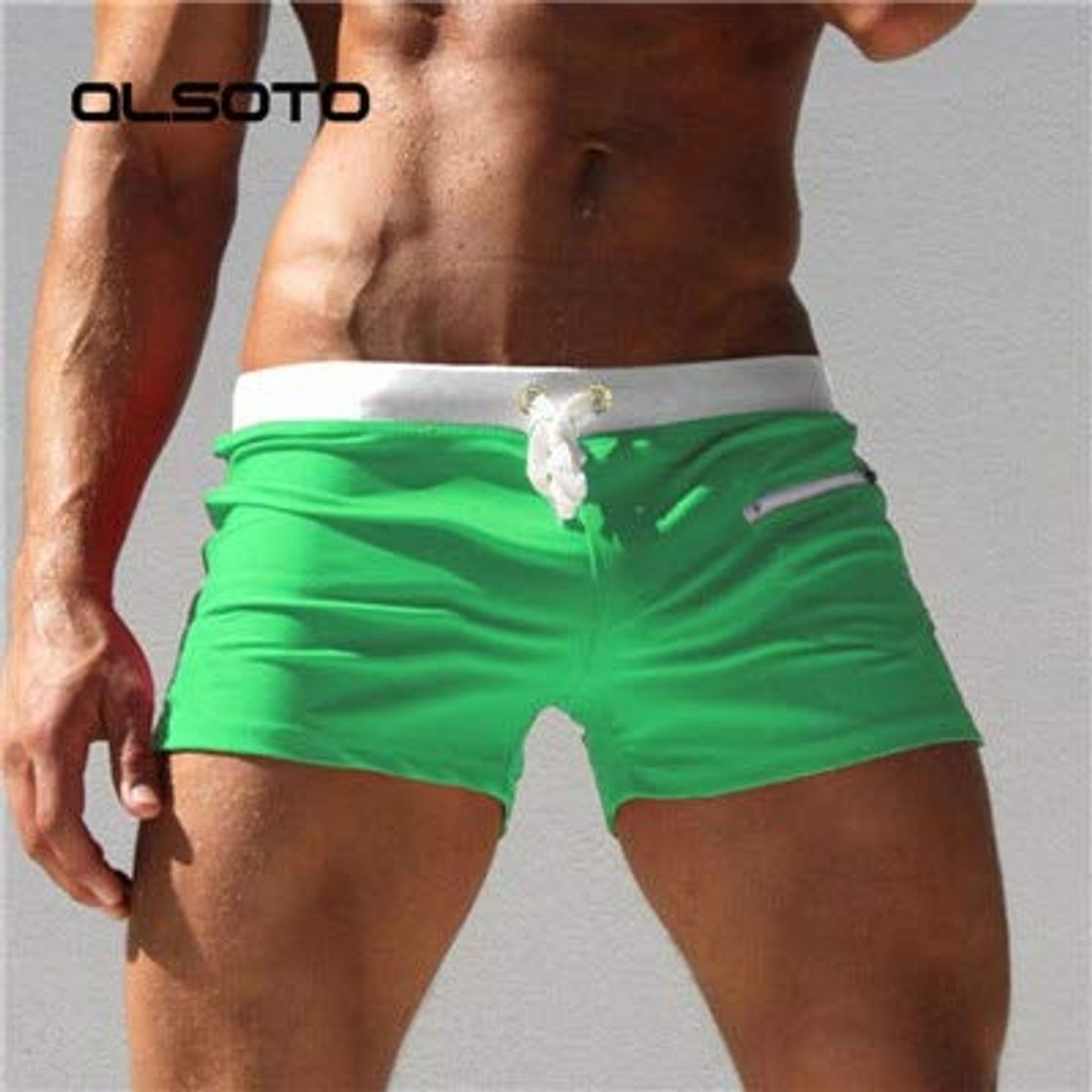 Social DECTN Traje de baño de Verano Hombres Traje de baño Gafas de Sol Masculina Hombres Shorts de baño Troncos Sungas De Praia Homens badpak Mayo Zwembroek Heren XL Verde