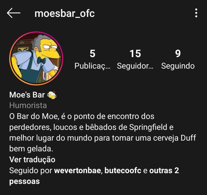 Moda @moesbar_ofc 