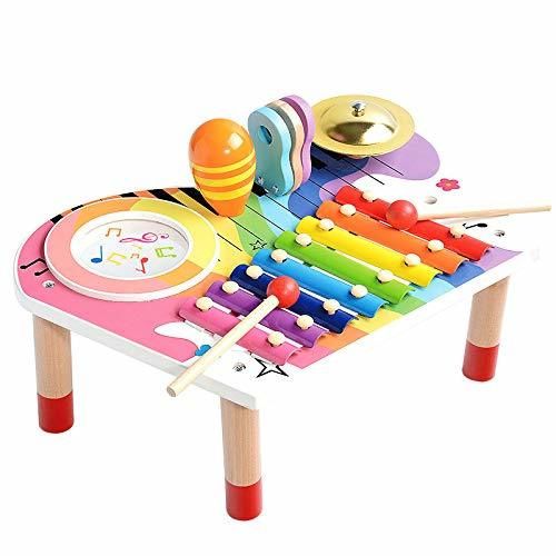 BeebeeRun Conjunto de Instrumentos Musicales para Bebés, Xilófono para Niños, Set de