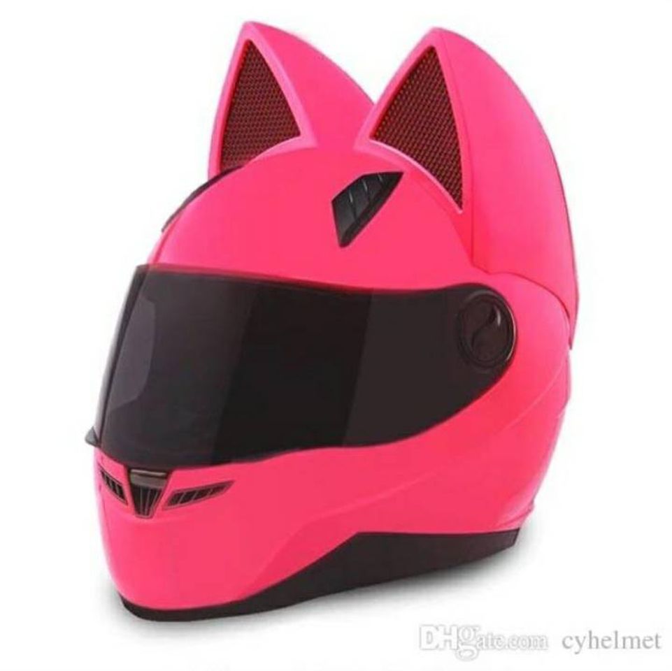 Moda Casco moto orejas de gato