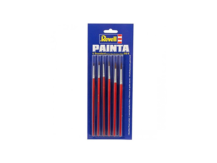 Product Revell- Painta Standard Set de 6 Pinceles, Color Rojo