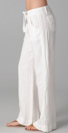 Fashion Resultado de imagen para pantalon lino blanco mujer | Pantalón ...