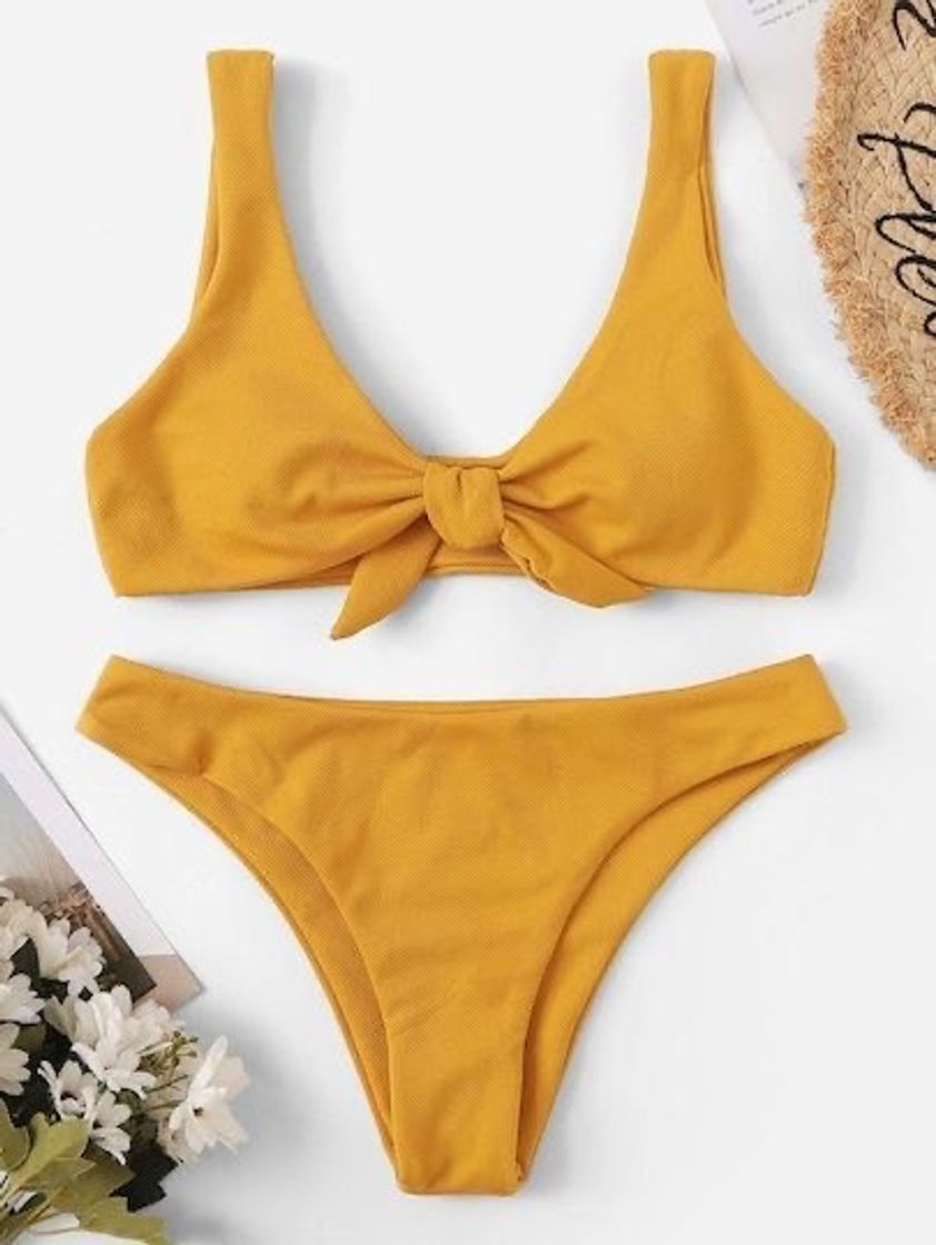 Moda bikini amarelo