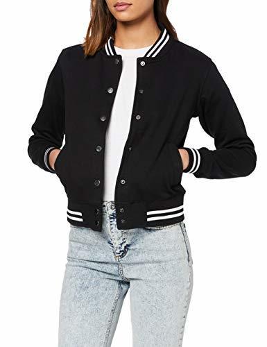 Productos Urban Classics Ladies College Sweat Jacket Chaqueta Deportiva, Schwarz