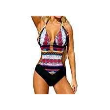 Social Amlaiworld_Vestidos largos Bikini Cubrir Mujer sexyTops de Verano de impresión botánica de