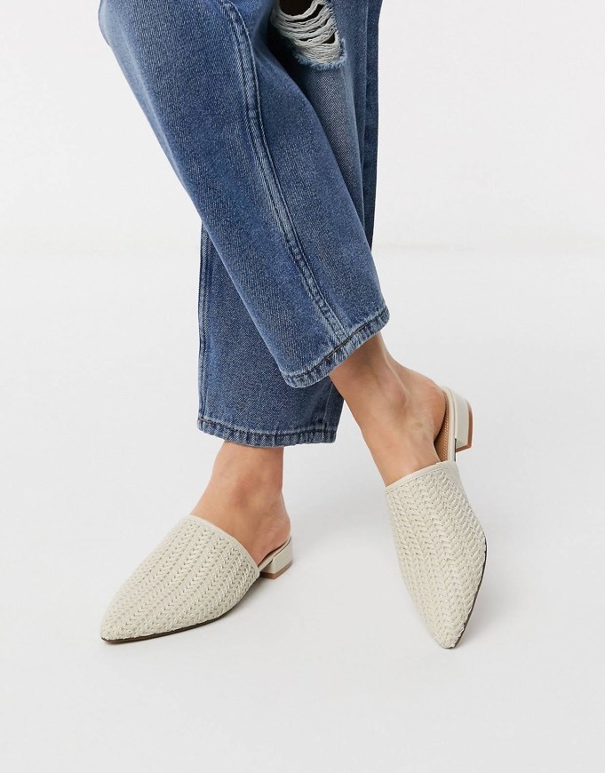 Producto Meditate woven pointed mules in bone 