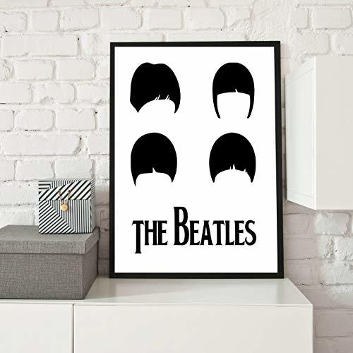 Social Enmarcado The Beatles Póster Música Abbey Road Etiqueta de la pared Sala