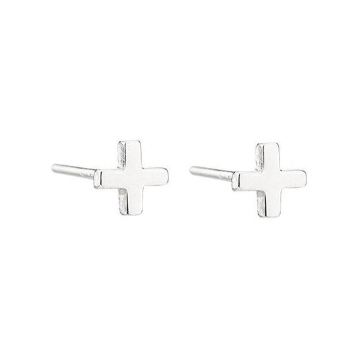 925 Sterling Silver Personalized Creative Cross Ear Stud Earrings For Women Girls