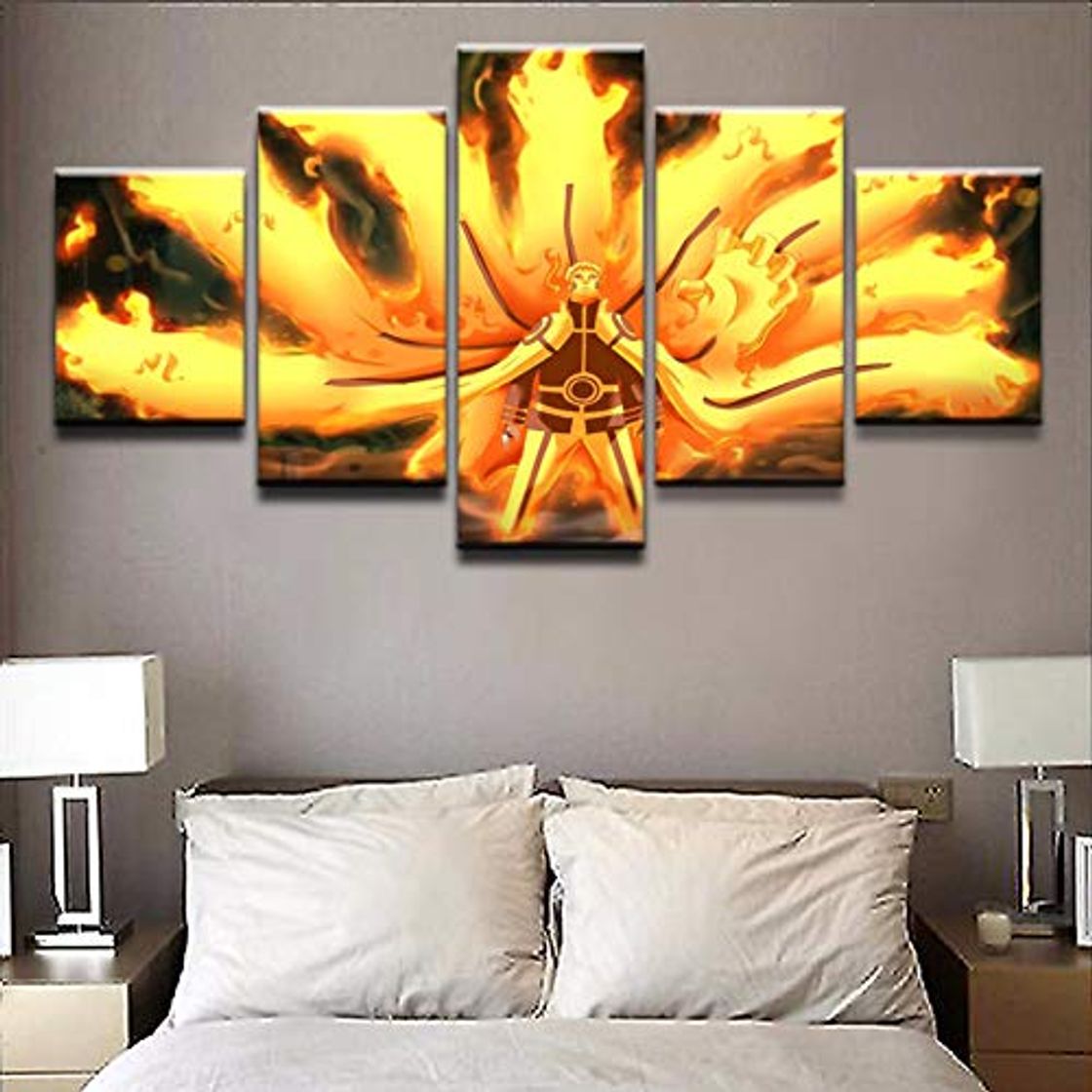 Social Zcbm 5 Piezas Carteles Cuadro En Lienzo Anime Uzumaki Naruto Sasuke Uchiha