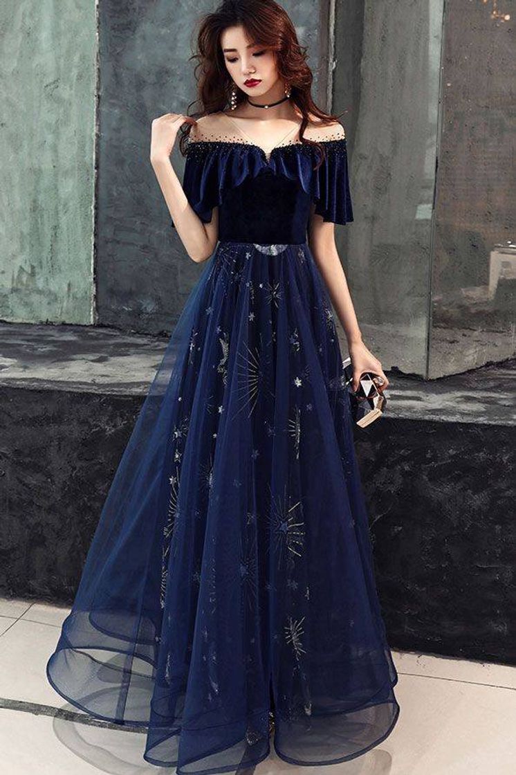 Social Black Blue tulle