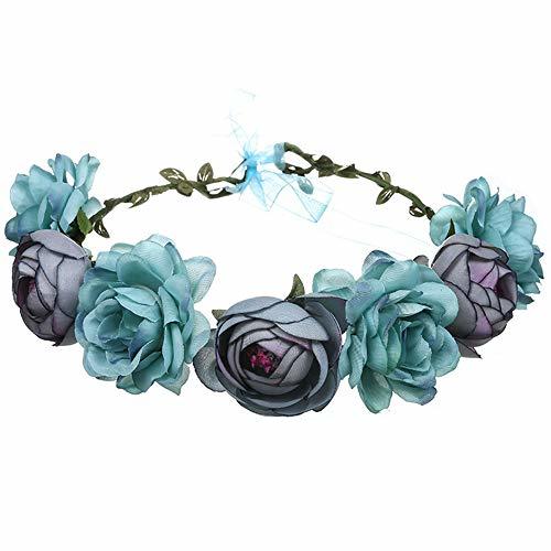 YAZILIND Rose flor tocado hecho a mano accesorios para el cabello diadema