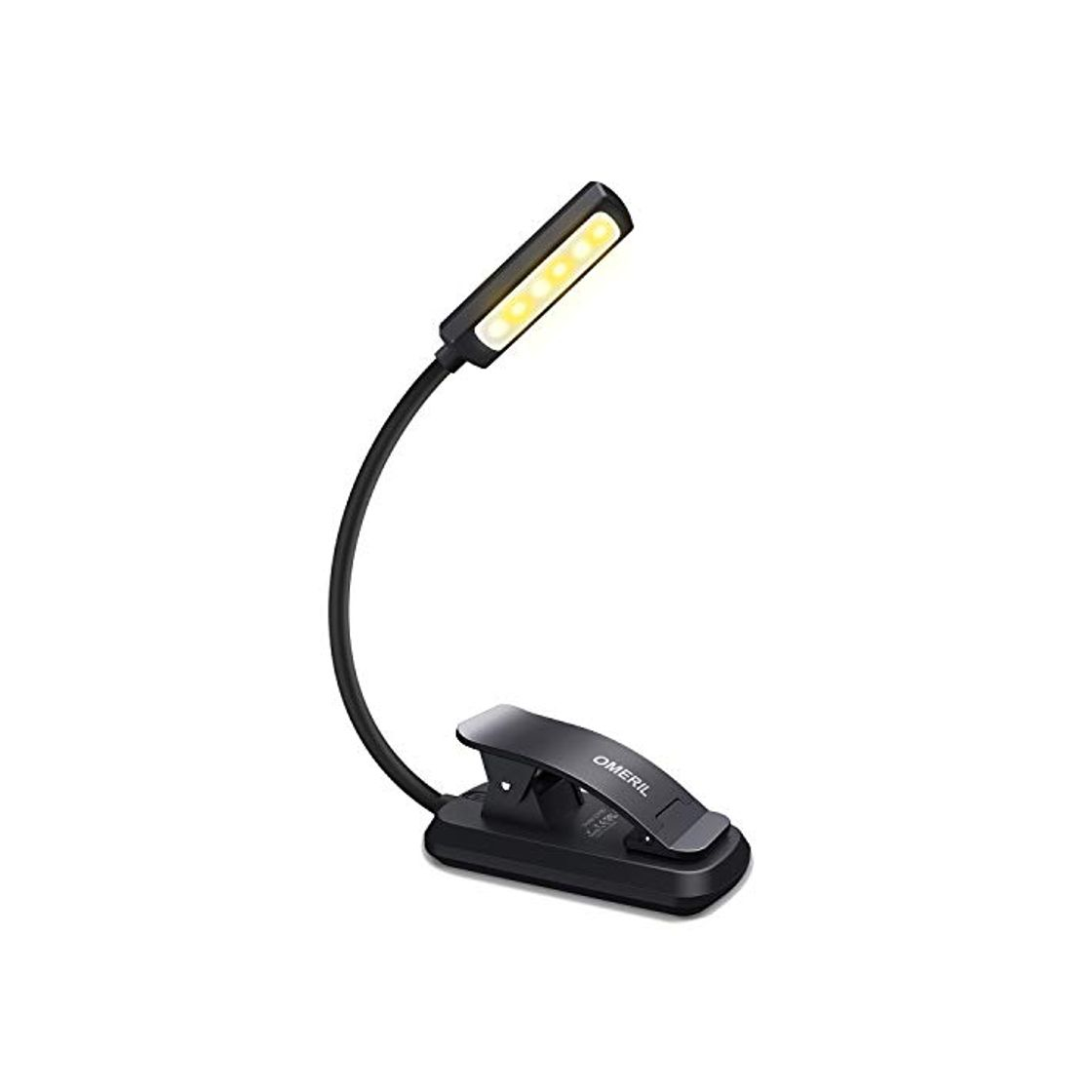 Social Luz de Lectura OMERIL Luz de Libro Recargable, 6 LED con 3