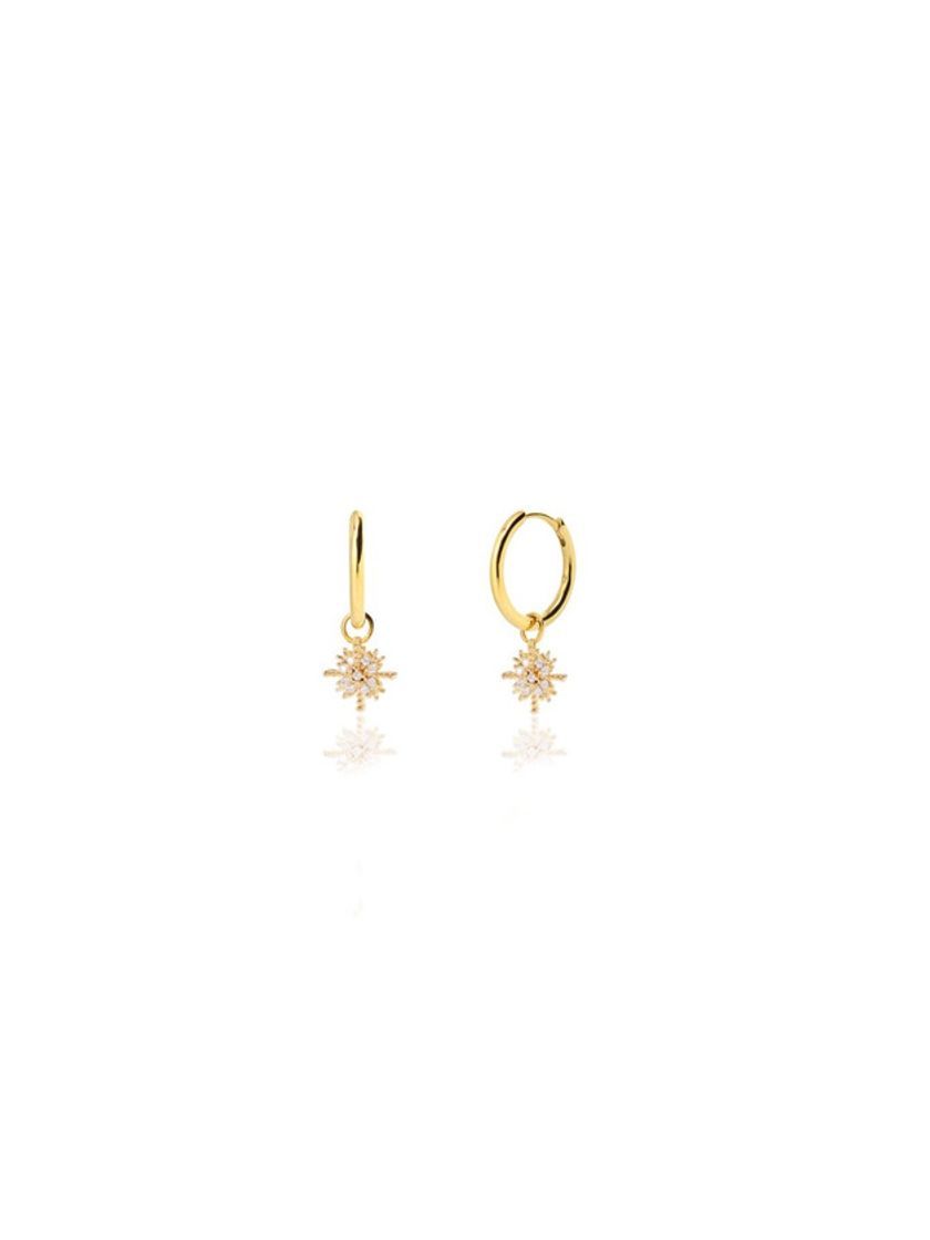 Social Pendientes Snowflake Oro