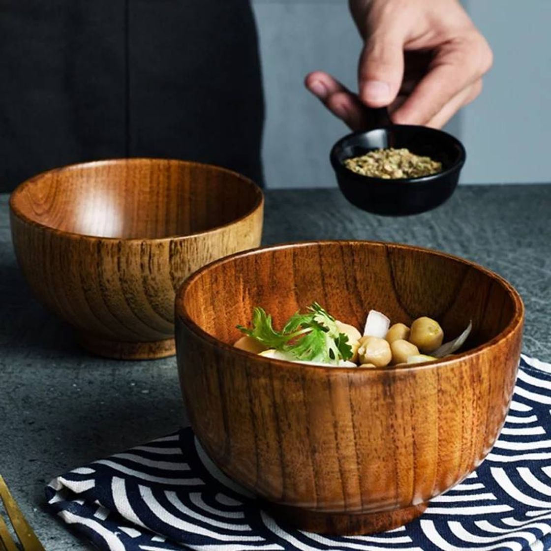 Fashion Bowl de madera estilo japonés. 