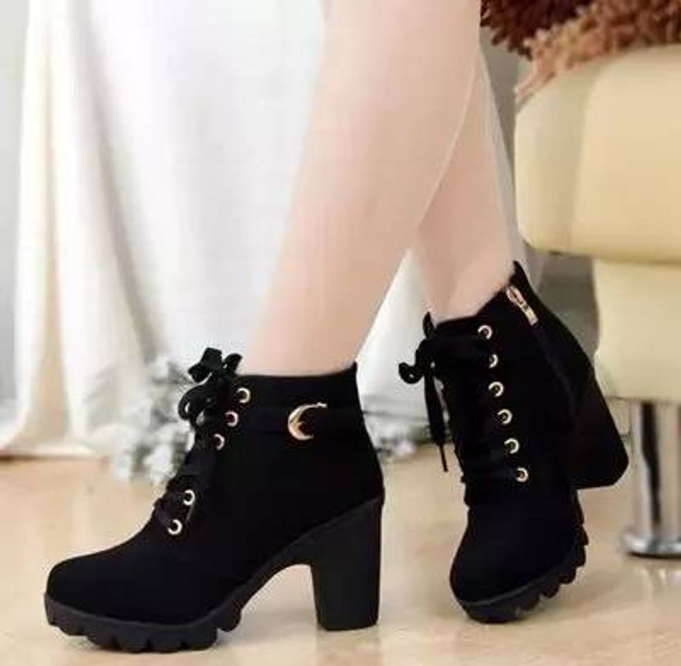 Fashion Botas de tacón grueso para mujer 