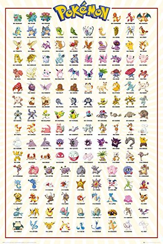 Producto Grupo Erik Editores Pokemon Kanto 151 Poster