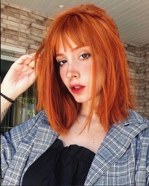 Social Ruiva com franja 🧡🦊