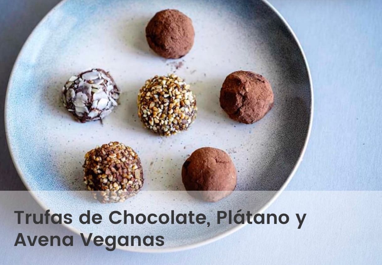 Moda Trufas de chocolate, plátano y avena 