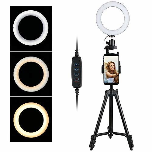 Electronic Thlevel Luz de Anillo de 6" con Soporte de trípode para Selfie