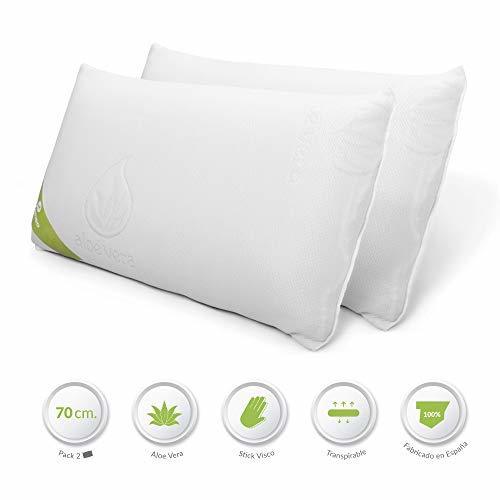 Product ZZ DON DESCANSO Pack 2 Almohadas Aloe Vera con Copos Viscoelástica