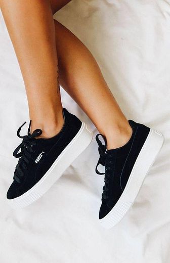 Places Puma Vikky Platform, Zapatillas para Mujer, Negro