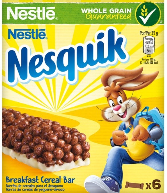 Producto Nesquik barritas de cereales de chocolate 